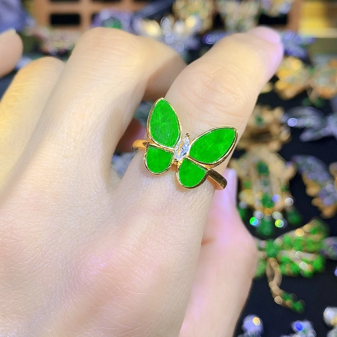 吊坠(不含链)银S925镶嵌翡翠