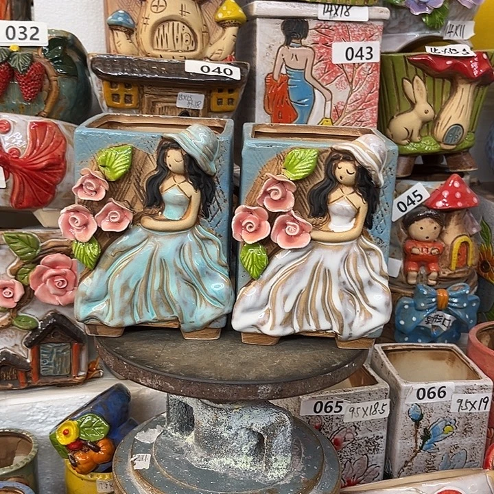 粗陶材质多肉花盆