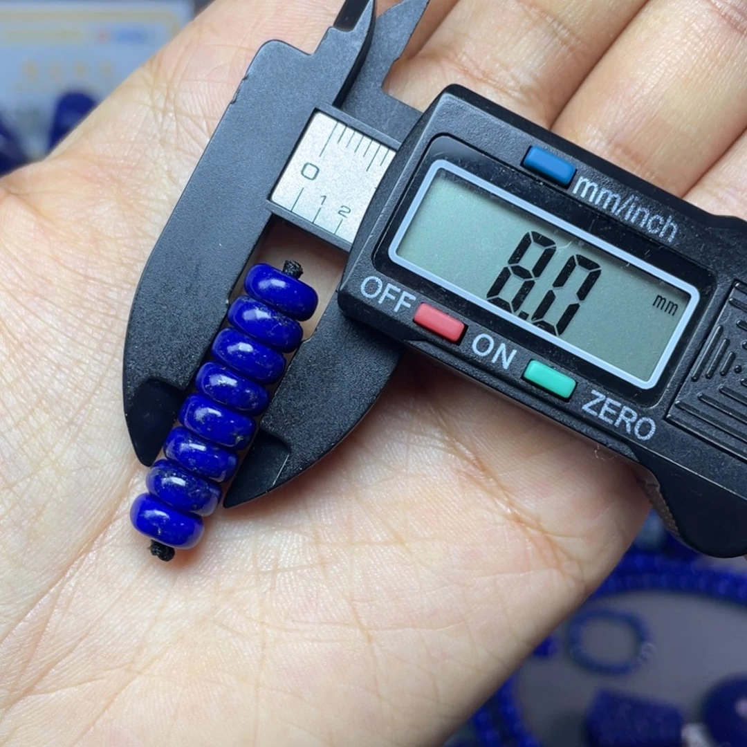 青金石未镶嵌8mm隔片配饰