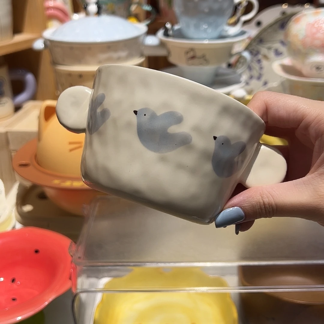 景德镇手作燕子双耳碗