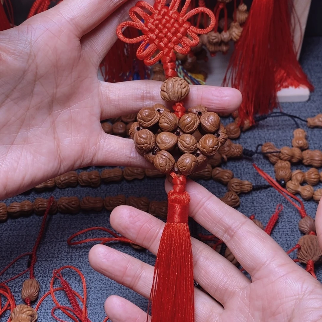 吊坠桃核桃枭挂件