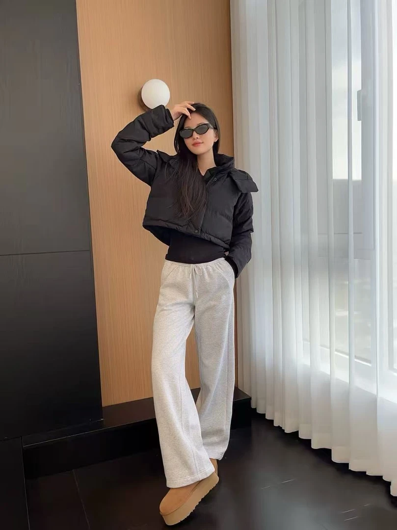 【ZZ】鹿鹿家 一毛一样 女士中腰阔腿运动裤2.0