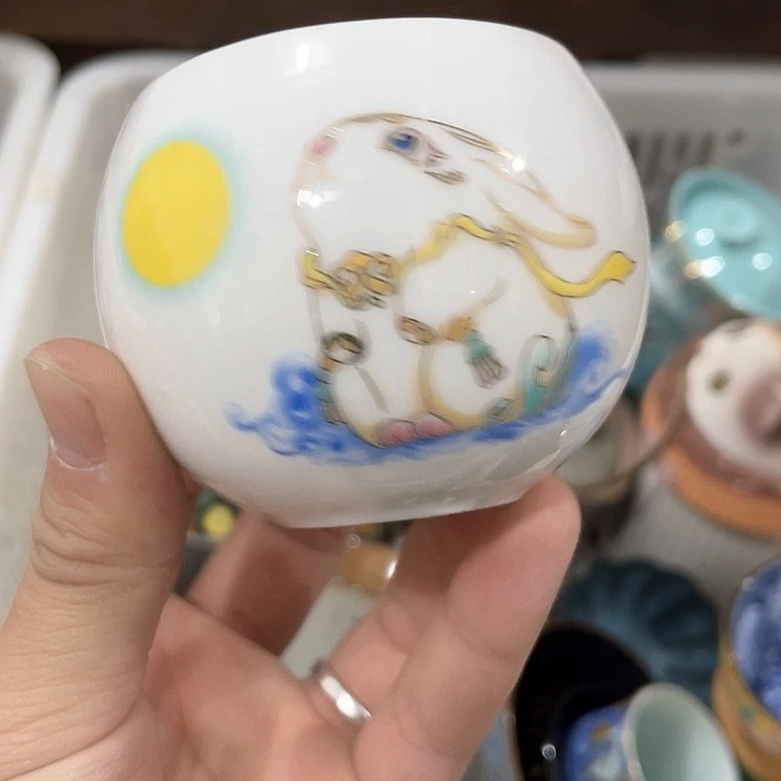 陶瓷茶具全部清清完回家过年