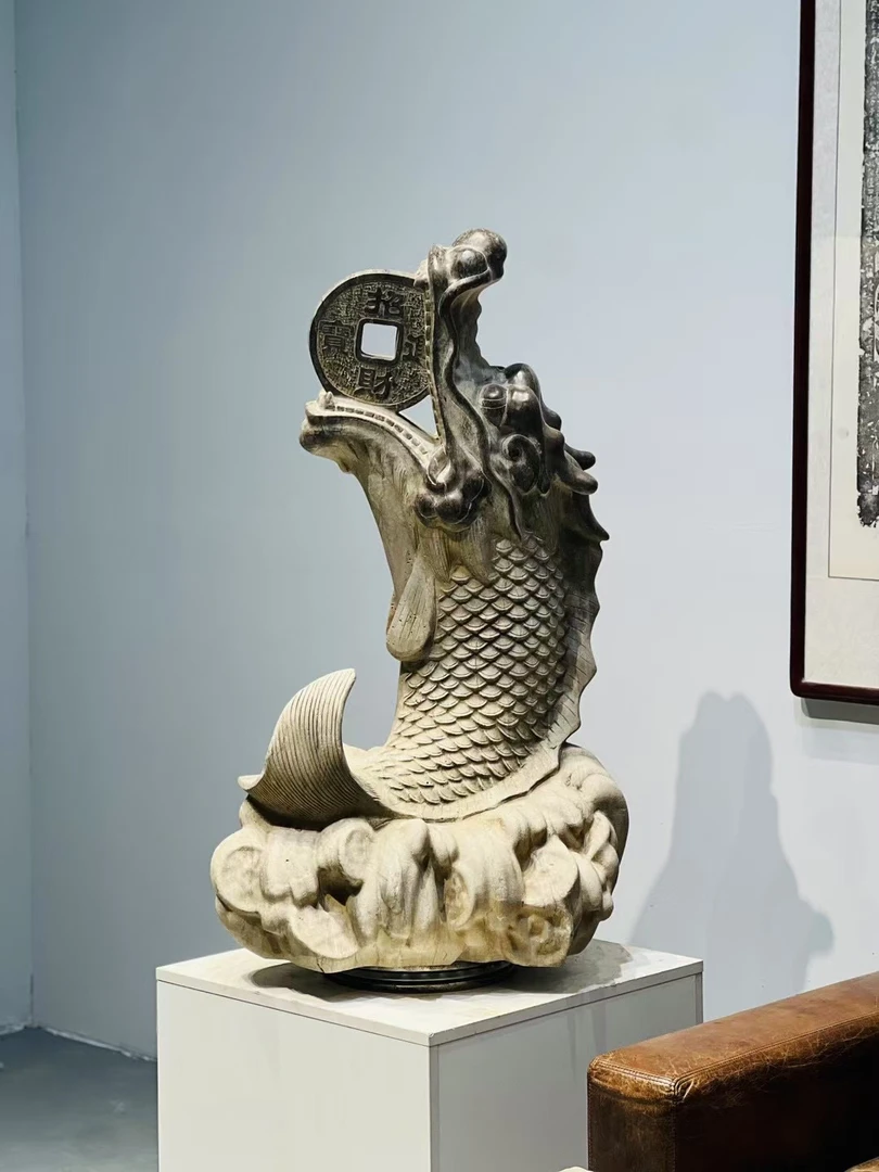 【鱼化龙】摆件  青石全品 不包邮、不含卸车