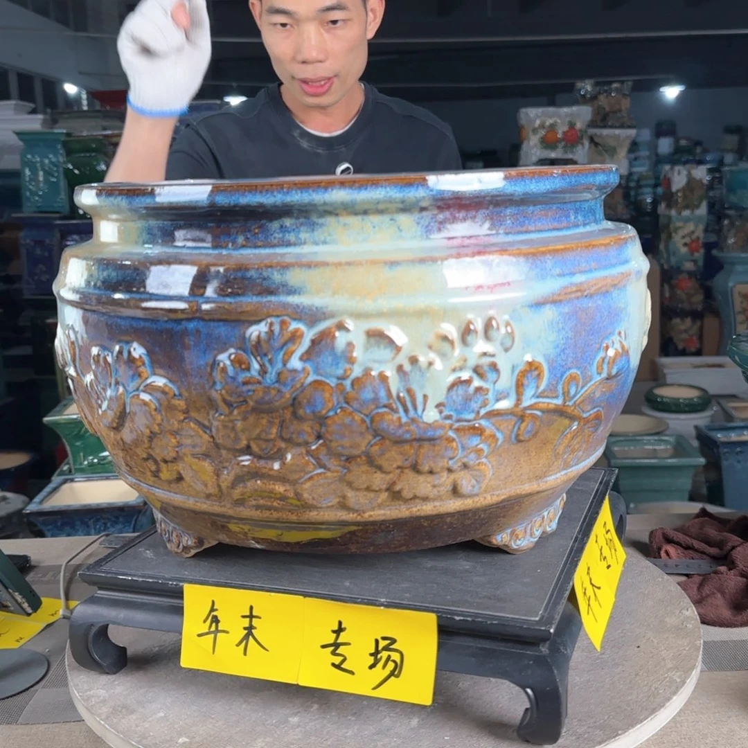 一风堂石湾花盆。微瑕