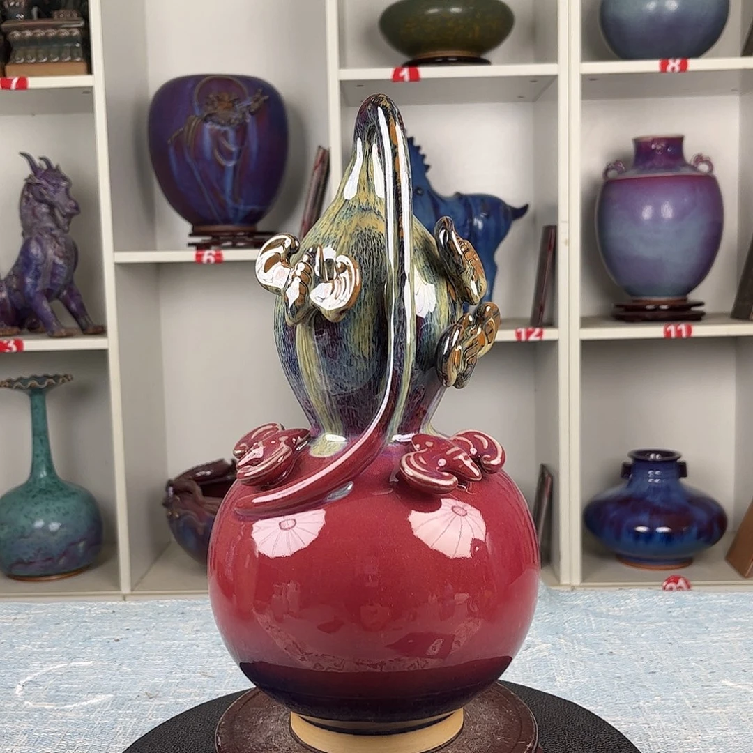 瓷片摆件……五福临门，无礼盒