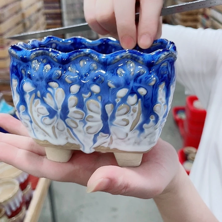 有孔，凑10元包邮陶瓷花盆发货！