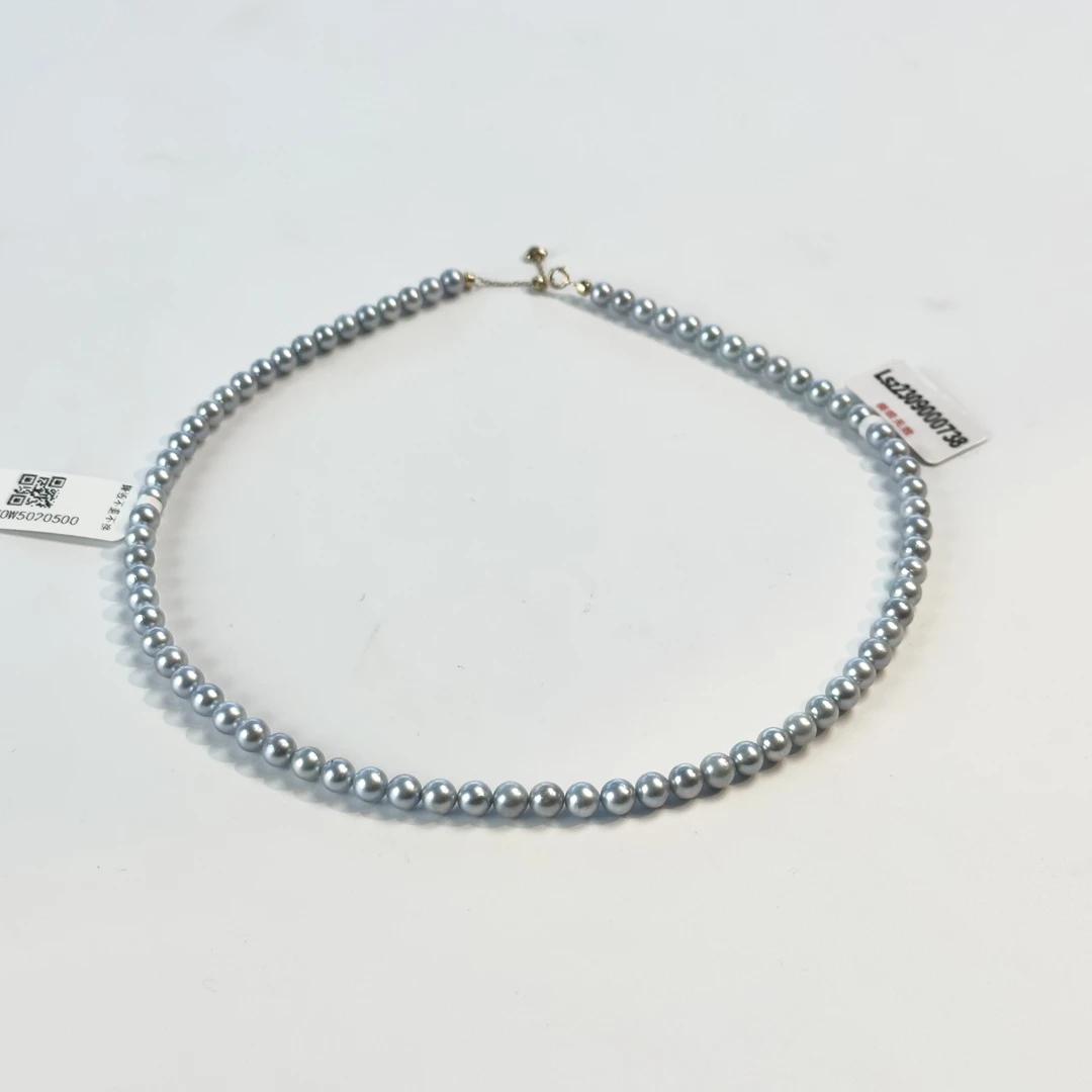 【宠粉福利】5-6mm极光海水真多麻珍珠项链（含北大证）