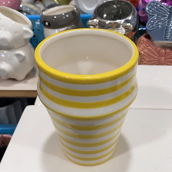 公道杯陶盆有孔 瑕疵介意勿拍