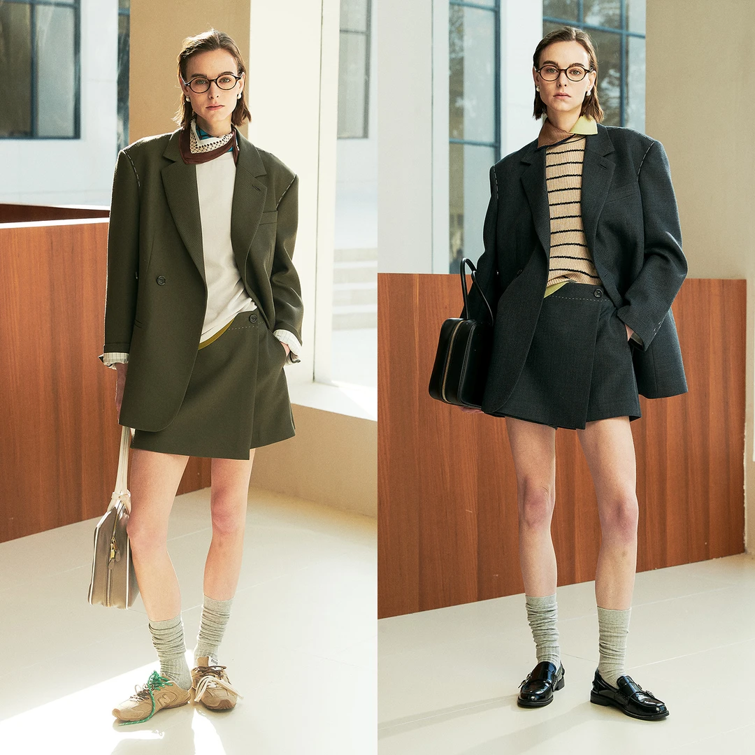 MARIUS【双11好物】"曼哈顿"NIKKE秋冬进口半裙西服弯刀裤