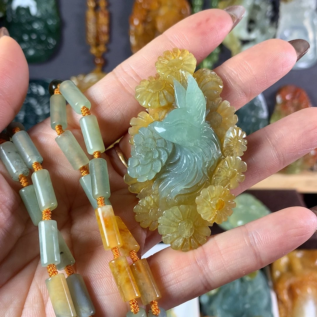 念****岫玉未镶嵌吊坠(赠链)