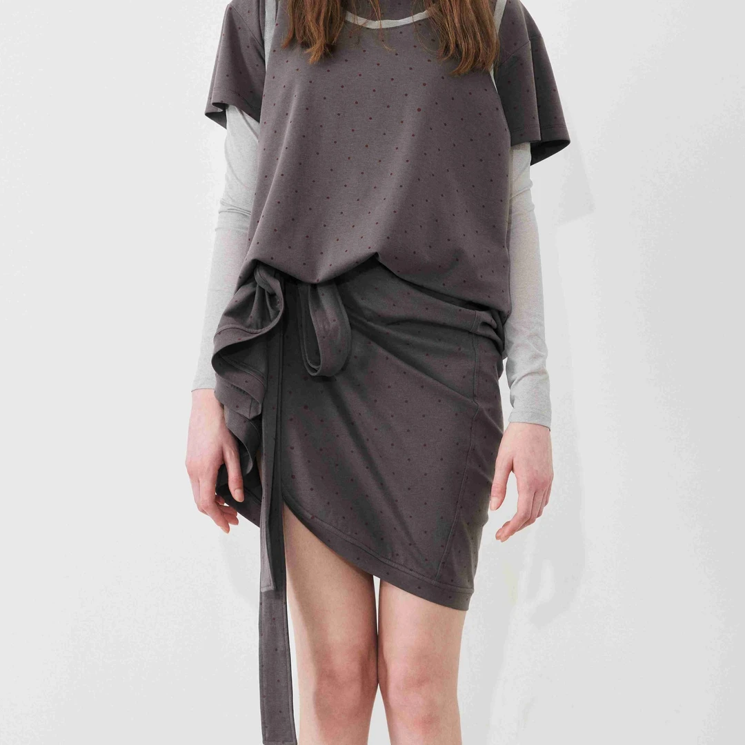 Anna mooer围裹波点短裙AM051442Q