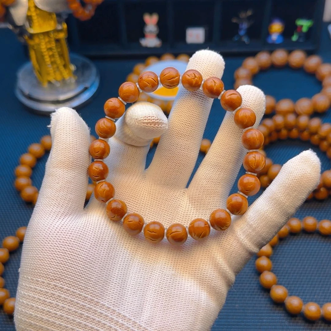 桃核手串.**五龙纹桃核10尺寸