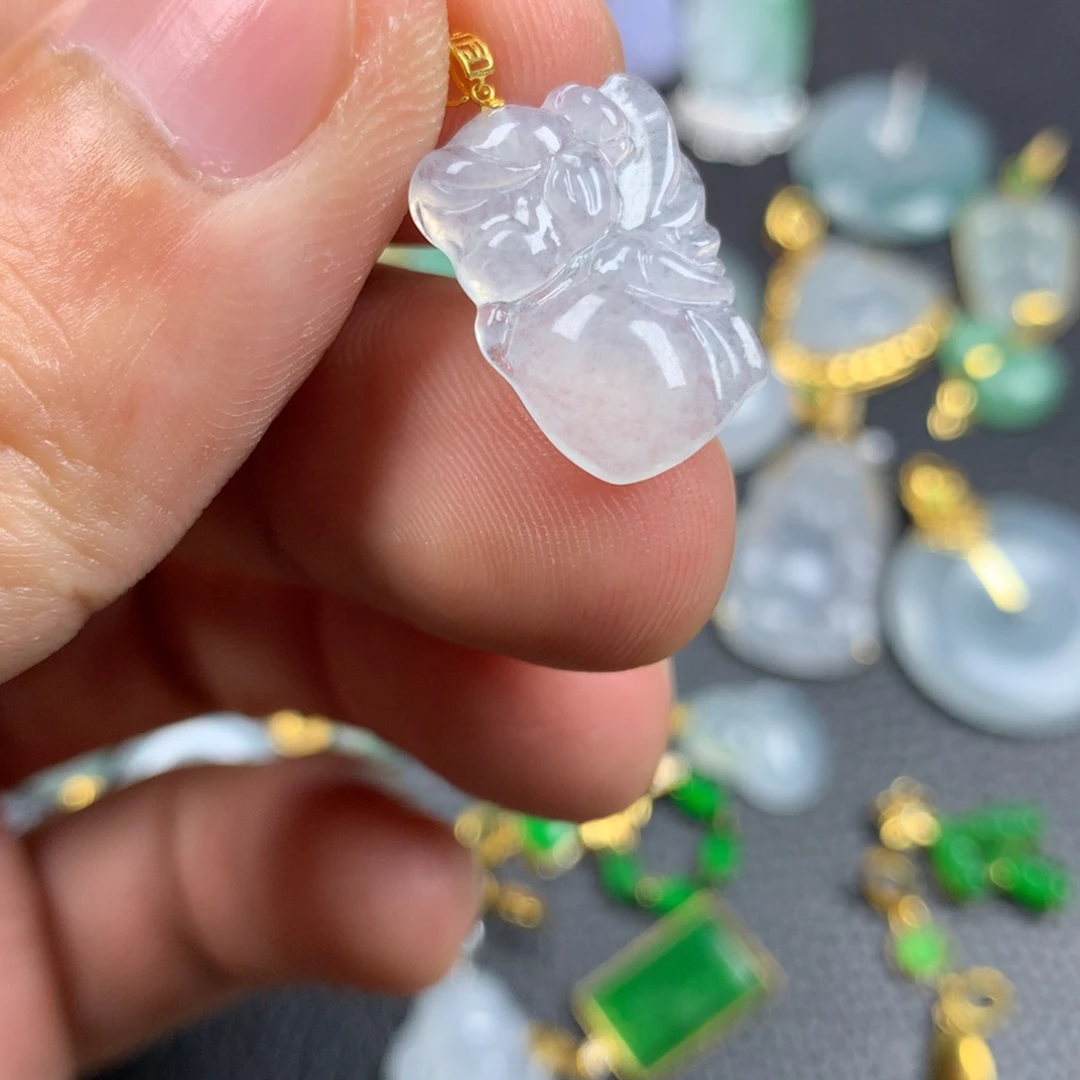 【闪购商品】翡翠18K金镶嵌颈饰翡翠