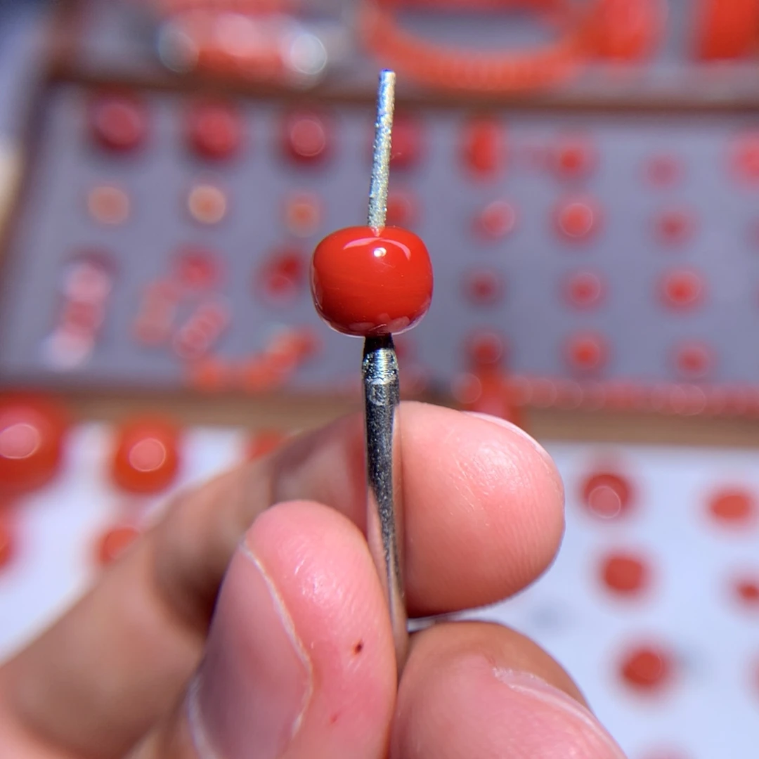 南红玛瑙瓦西肉牛血老型7.5×6.7未镶嵌微纹