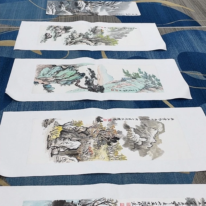 国画祥*绘画作品数量2套8张四条屏