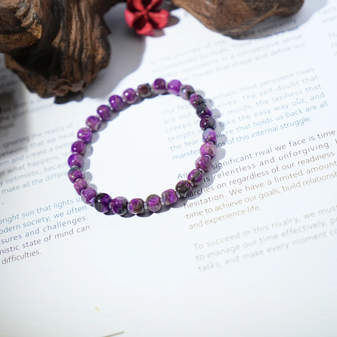 舒俱来1346桃红魔方珠手串