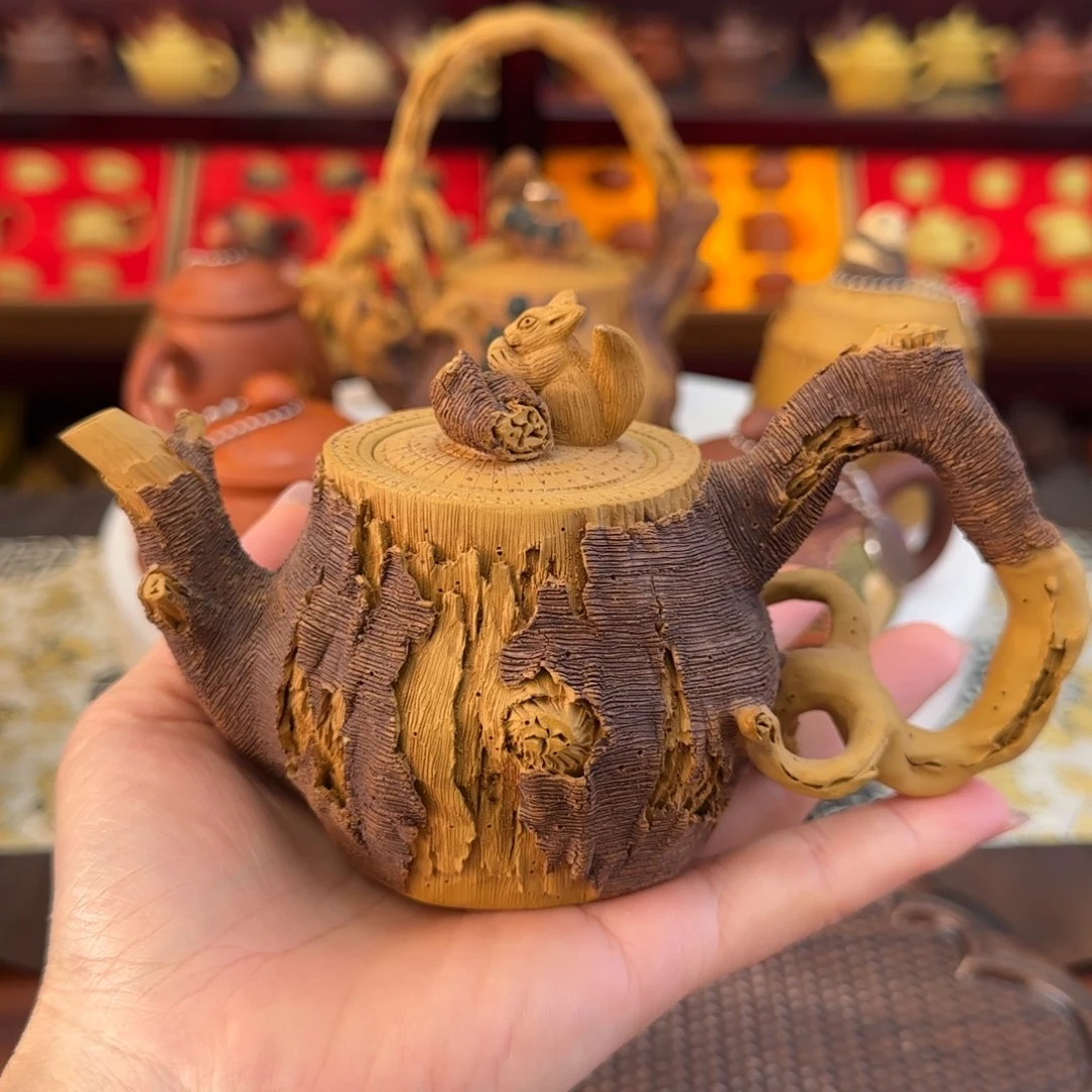 茶壶段泥枯木松鼠