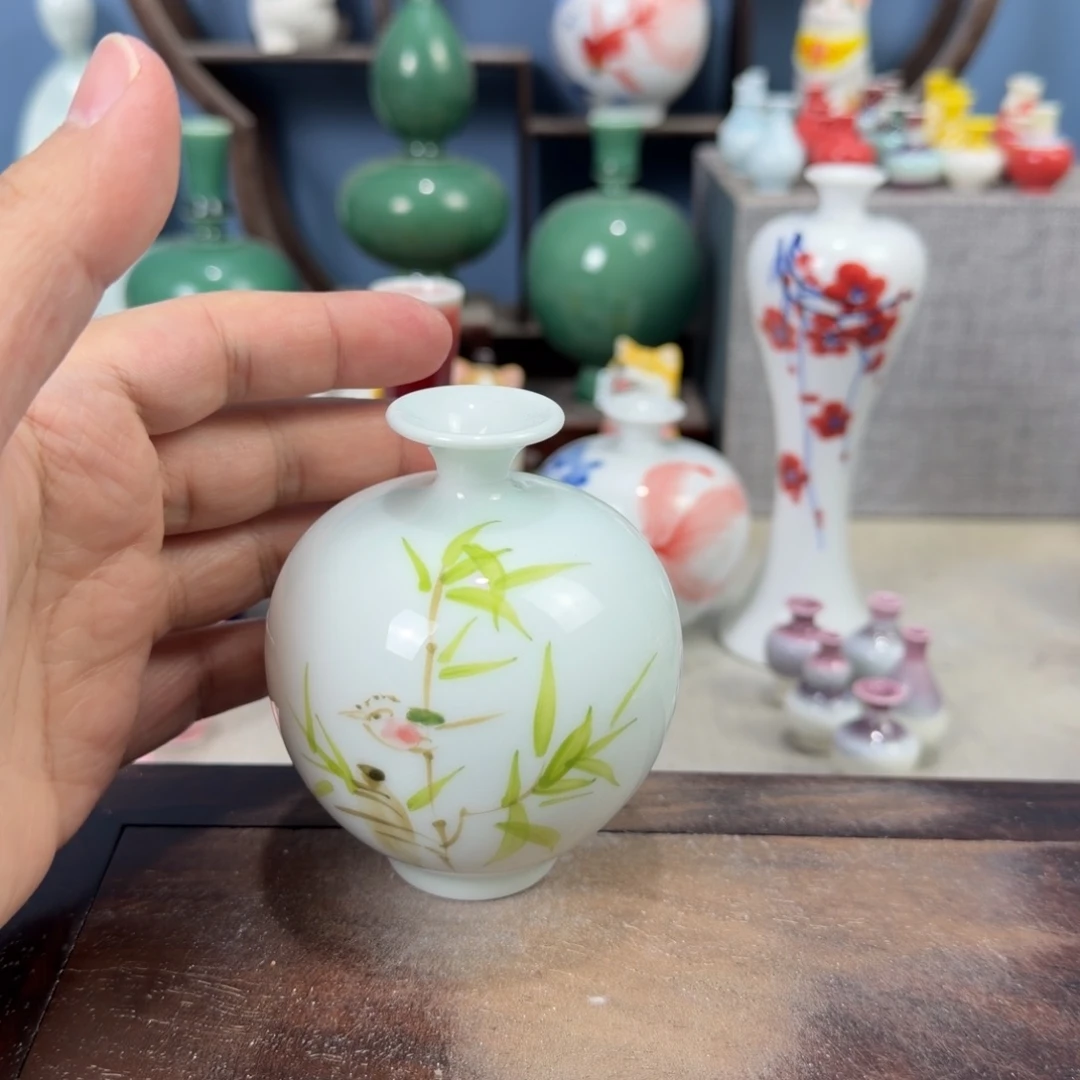 陶瓷手工小花器摆件