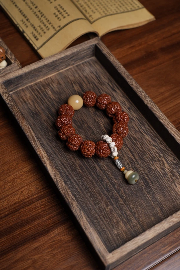 原生态五瓣葫芦跑环（配饰为二代）文玩好物尼泊尔金刚菩提手串