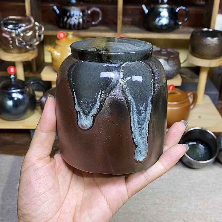 云南建水柴烧微瑕茶叶罐