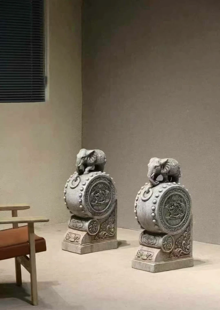 青石门墩一对，不包邮！不包邮！
