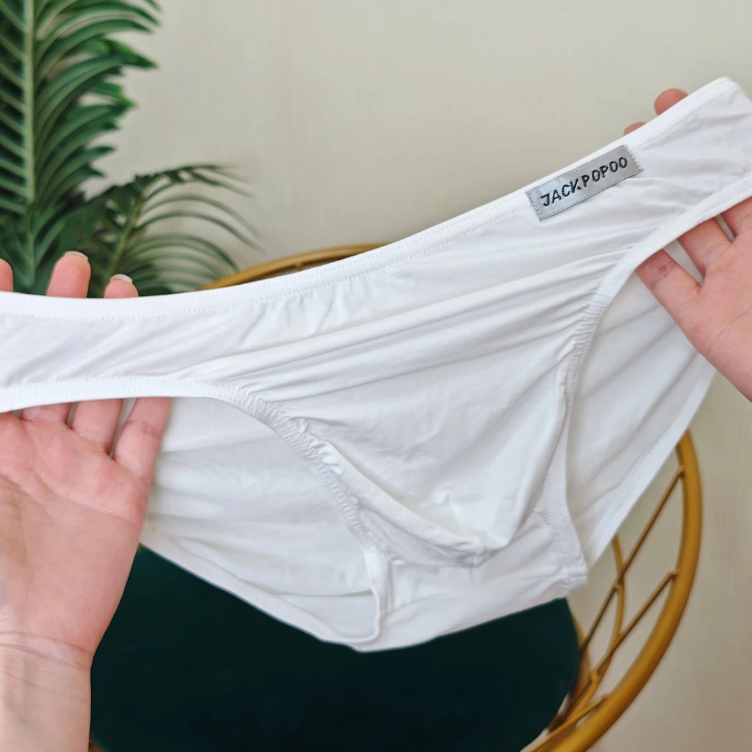 单层档更透气！男士莫代尔凉感一片式大红新年红低腰三角单层内裤