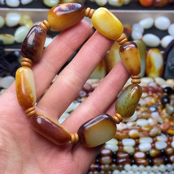 和田玉未镶嵌手串