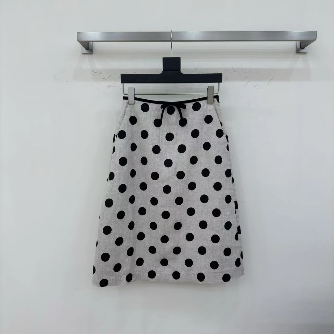 JIAYE CHAN新款俏皮时髦黑色波点半身裙