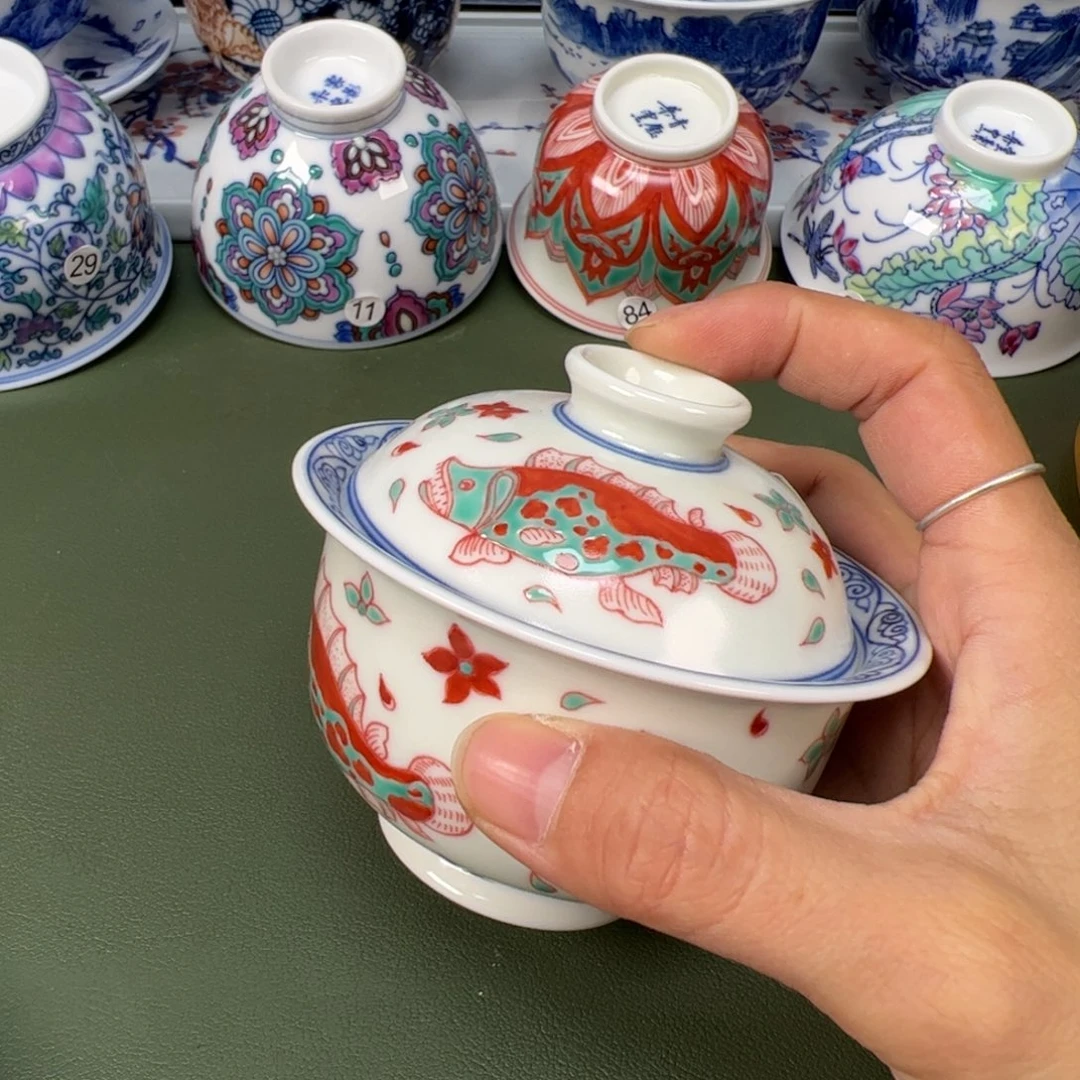 陶瓷景德镇纯手工纯手绘茶具木木17