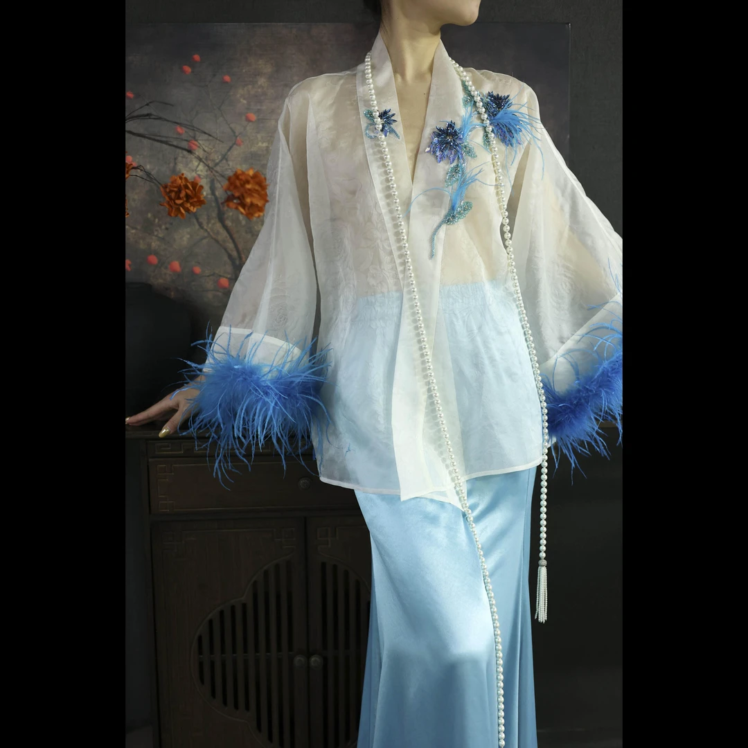 【不遇·倾城】XM轻奢法式国风新中式大袖高级优雅气质女士外披上衣