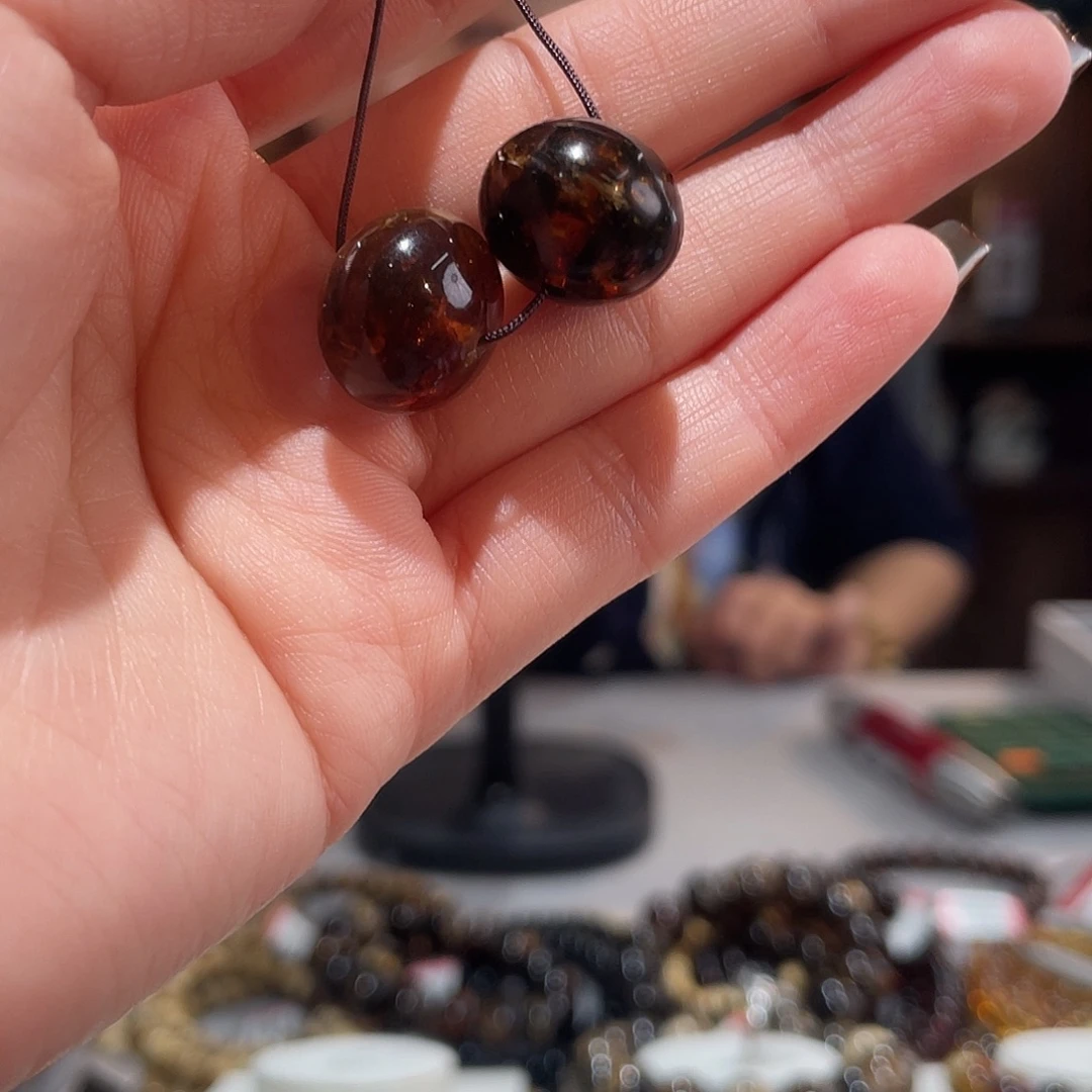 小***บ琥珀未镶嵌手链大珠子