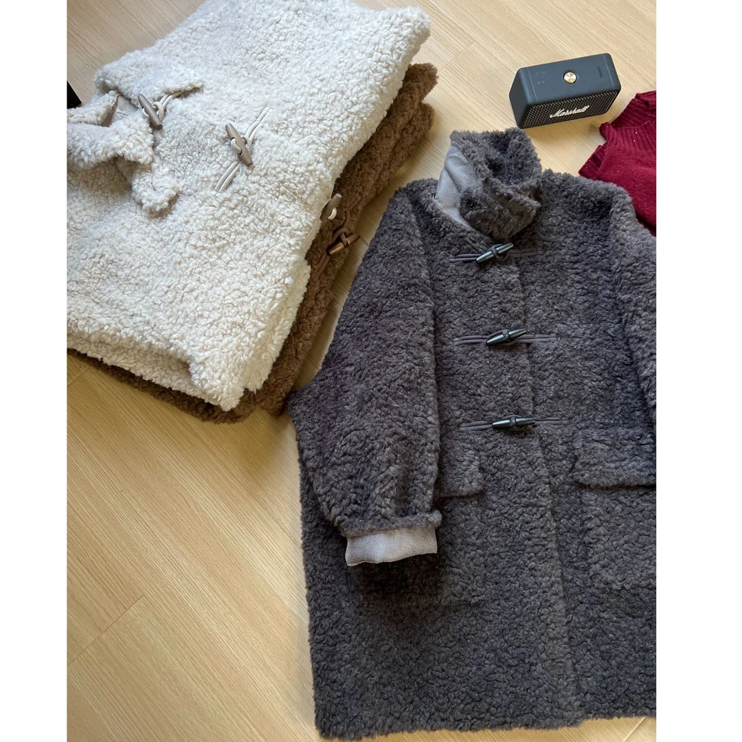 冰岛~韩风年会款中长毛毛外套 冬