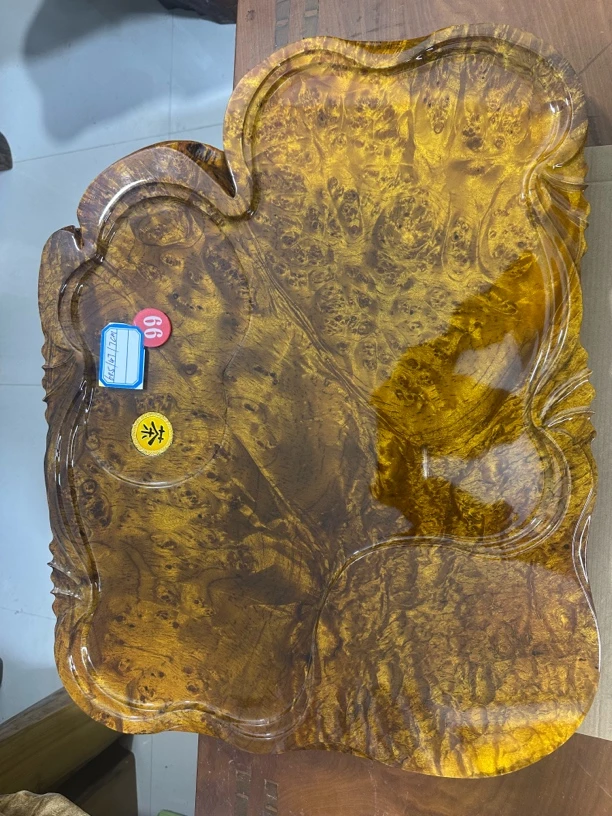 99号黄金樟茶盘摆件