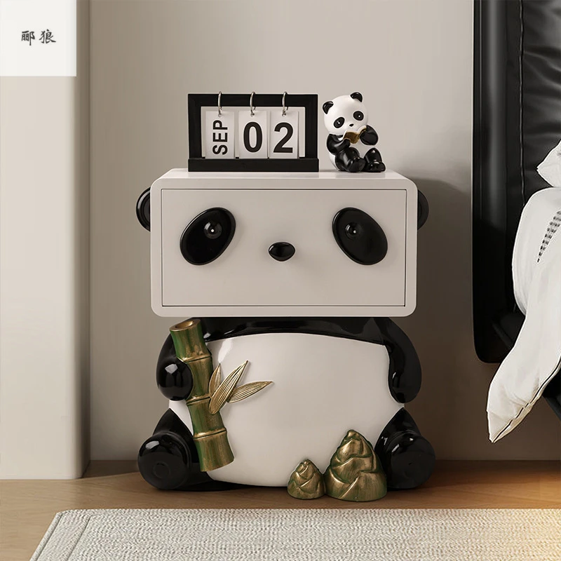 贝汉美创意家居客厅床头柜茶几熊猫收纳落地摆件乔迁新居礼物批发