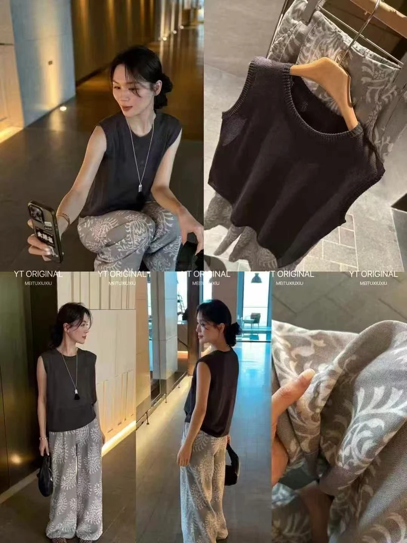 休闲裤时尚气质可可家夏季宽松阔腿裤