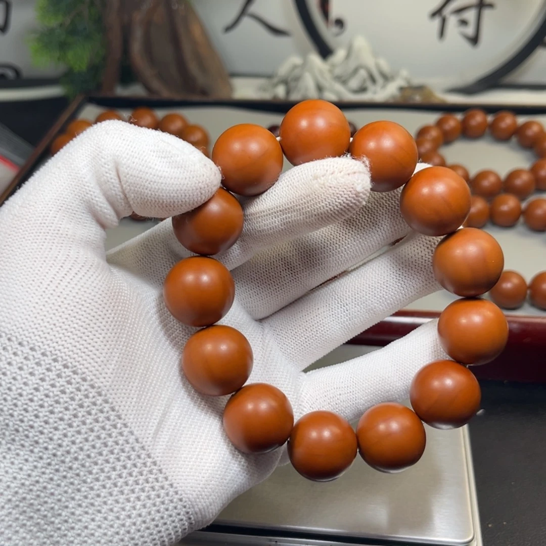 无***制手串橄榄核1.92树王铁核精品