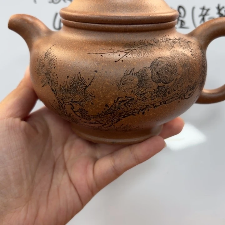 紫砂茶壶宜兴原矿龙骨金砂480