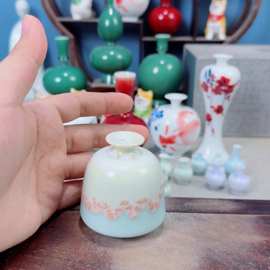 陶瓷手工小花器摆件