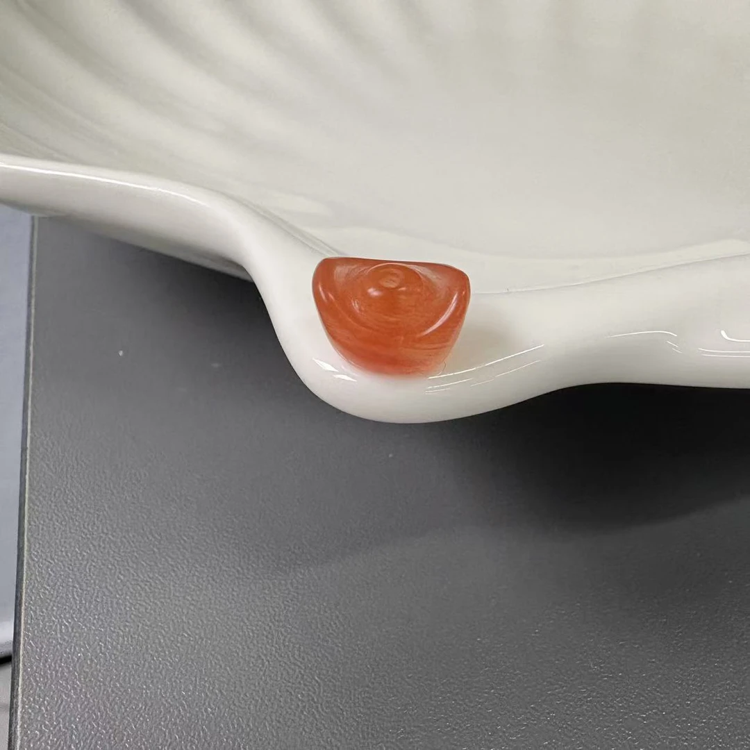 南红玛瑙元宝路路通配件约9*9*13mm