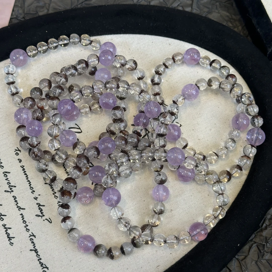 【四季紫水  】天然水晶原创小众设计