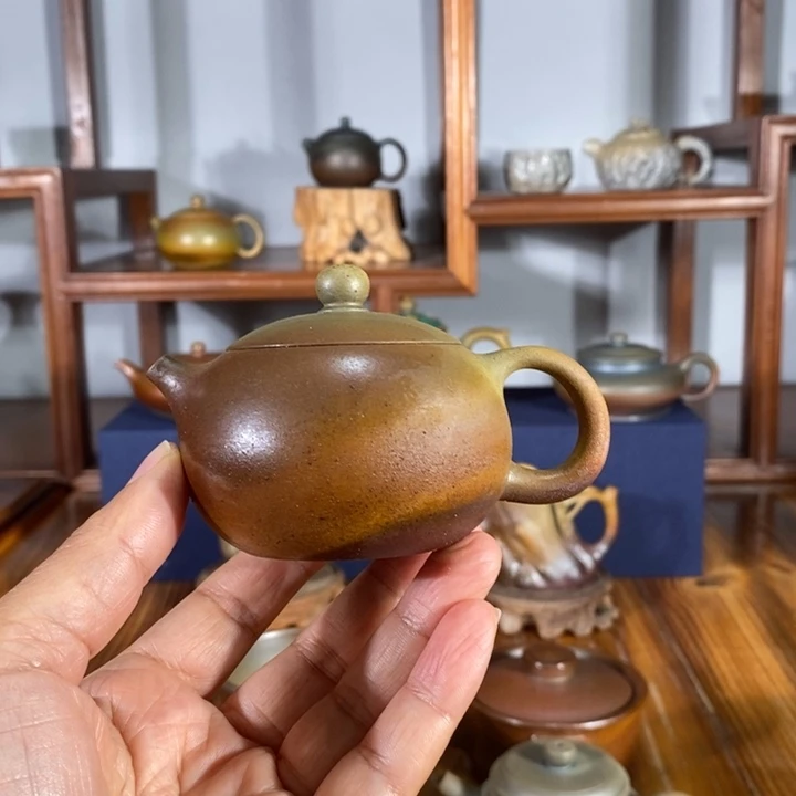 紫砂茶壶100cc西施 底槽清