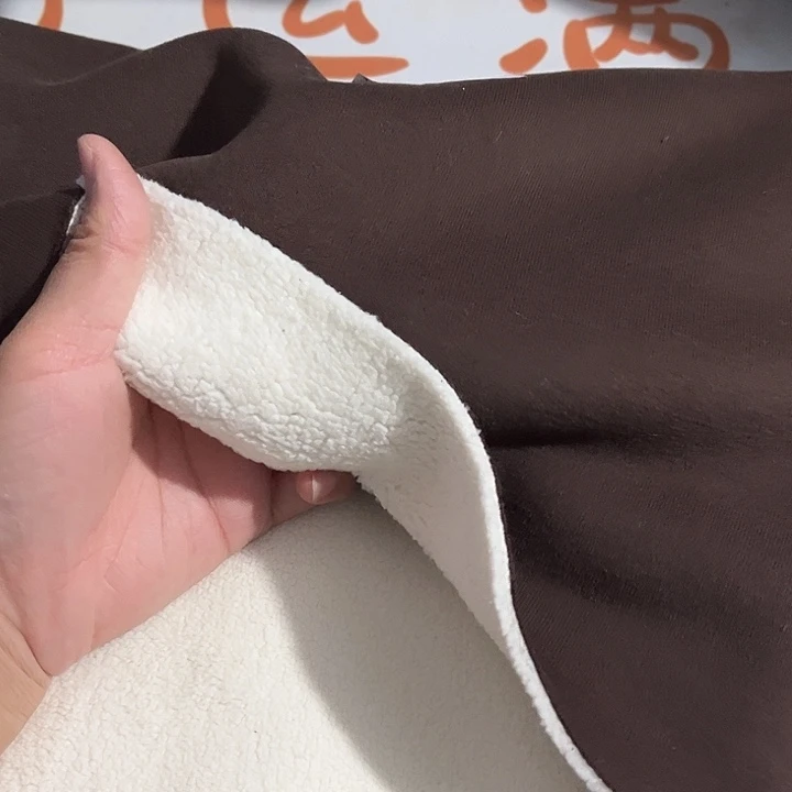 清***新深咖色羊驼绒50公分长带螺纹