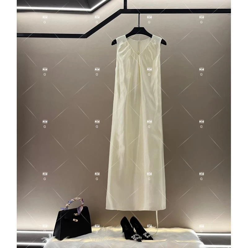 【WW】夏季新款复古时尚百搭无袖连衣裙 H-870