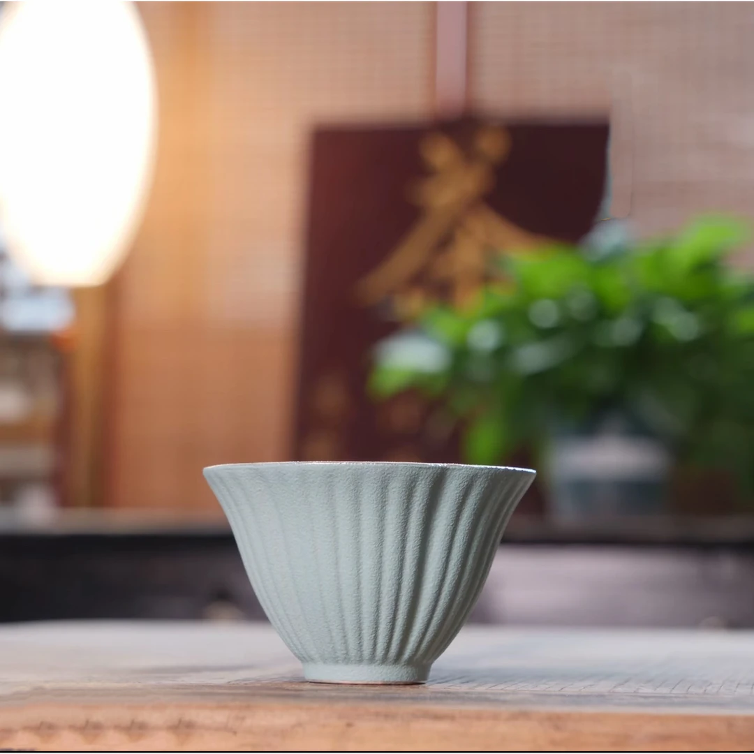 郑文强-春夜星空海盐丝绒花口斗笠杯(礼盒装）615