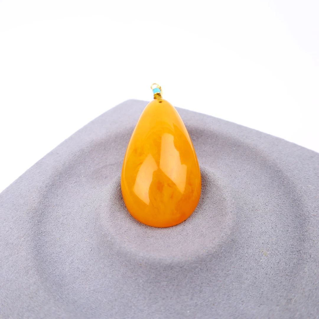 【心如珠宝·嘉元店】蜜蜡老蜡水滴吊坠 XK02681