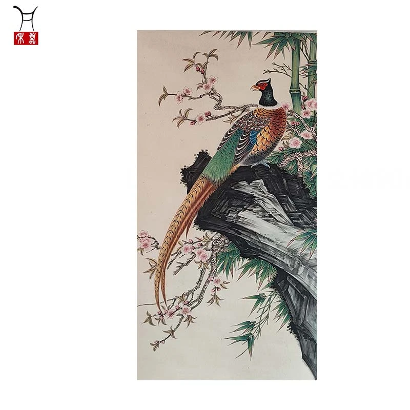 L1065花鸟立轴90x49/4平尺