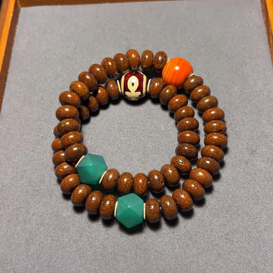 星月菩提吊坠老星月双圈12mm