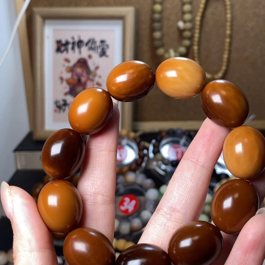 宁***木吊坠白玉菩提干磨鹅蛋