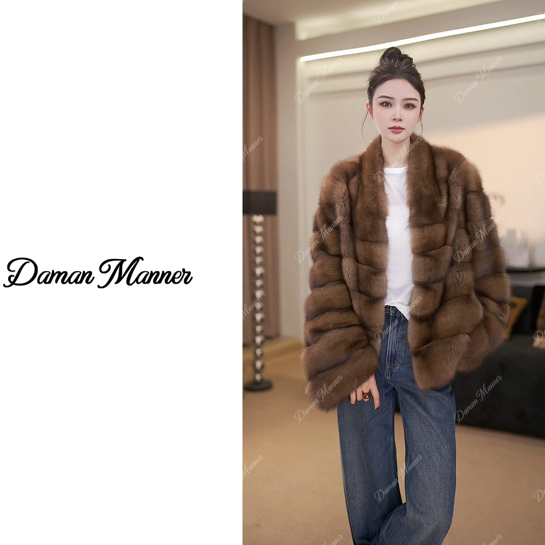 DAMAN | 进口加拿大整貂皮草外套冬季水貂25335